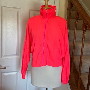 Know One Cares Bright pink/orange windbreaker